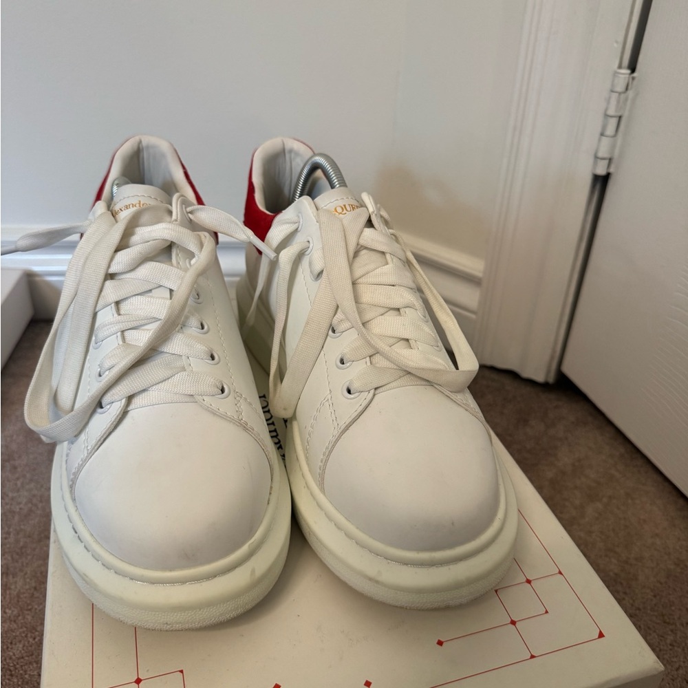 White Alexander McQueen Sneakers with Red Accents - Picture 4 of 6